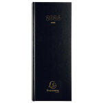 Exacompta agenda de bureau long euro et cents 13, 5 x 32, 1 cm journalier janvier � d�cembre 2026 - noir ...