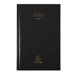 Exacompta agenda de bureau raisin euro et cents 16, 5 x 24, 5 cm journalier 2026 - noir