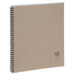Exacompta agenda de bureau spiral eurotime 27s forever lin - 21 x 27 cm - brun - 2026