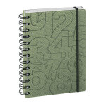 Exacompta agenda journalier � spirales forum preston 12 x 17 cm - kaki - ao�t 2026 � juillet 2027