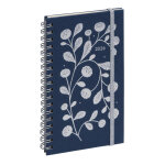 Exacompta agenda de poche espace 16s spiral� v�g�tal 9 x 16 cm semainier janvier � d�cembre 2026 - bleu ...