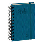 Exacompta agenda de poche journal 15s quadrill� swan spiral� 9 x 14, 6 cm janvier � d�cembre 2026 - couleurs ...