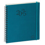 Exacompta agenda semainier eurotime swan 18s - 17 x 15 cm � spirales - bleu canard - 2027