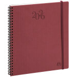 Exacompta agenda semainier eurotime swan 18 w - 17 x 15 cm  spirales - framboise - 2026