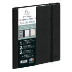 Exacompta agenda tryptique semainier avec spirales all in one easytime - 15 x 21 cm - noir - 2026