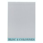 Exacompta bloc de contrôle comptable 29, 7x21cm - 4 colonnes - 70 feuillets - gris Exacompta bloc de contrôle comptable 29, 7x21cm - 4 colonnes - 70 feuillets - gris