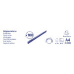 Exacompta boite 100 reliures spirales plastique 10mm - noir Exacompta boite 100 reliures spirales plastique 10mm - noir