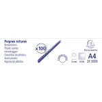 Exacompta boite 100 reliures spirales plastique 12mm - noir Exacompta boite 100 reliures spirales plastique 12mm - noir