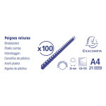 Exacompta boite 100 reliures spirales plastique 20mm - noir Exacompta boite 100 reliures spirales plastique 20mm - noir