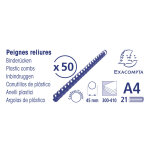 Exacompta boite 50 reliures spirales plastique 45mm - noir Exacompta boite 50 reliures spirales plastique 45mm - noir