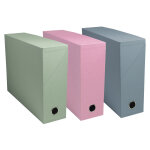 Exacompta bote archive de classement autentik a4 dos 9 cm carton recycl - lot de 3 couleurs assorties ...