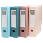 Exacompta bote archive de classement  pression skandi a4 dos 8 mm pp recycl - lot de 4 couleurs assorties ...