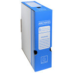 Exacompta boite archive dos 100mm carton ondul couleurs - 25x34cm - bleu