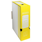Exacompta boite archive dos 100mm carton ondul couleurs - 25x34cm - jaune
