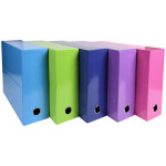 Exacompta bote de classement 25, 5 x 34 cm iderama - dos 9 cm - coloris assortis - lot de 5