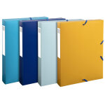 Exacompta bote de classement a4 beeblue - polypro recycl 7 / 10e - dos 4 cm - assorties