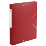 Exacompta bote de classement a4 cartobox - carte lustre 7 / 10e - dos 4 cm - rouge