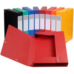Exacompta bote de classement a4 cartobox - carte lustre 7 / 10e - dos 6 cm - assorties - lot de 10