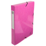 Exacompta bote de classement a4 iderama - carte lustre pellicule 7 / 10e - dos 4 cm - rose