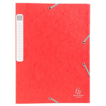 Exacompta boite de classement cartobox dos 25mm carte lustr�e - a4 - rouge