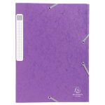 Exacompta boite de classement cartobox dos 25mm carte lustre - a4 - violet