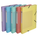 Exacompta boite de classement cartobox livre  plat dos 25mm polypropylne chromaline pastel - a4 - ...