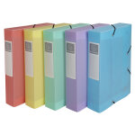 Exacompta boite de classement cartobox livre  plat dos 60mm polypropylne chromaline pastel - a4 - ...