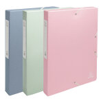 Exacompta bo�te de classement avec �lastiques 3 rabats autentik a4 dos 4 cm carte recycl�e - couleurs ...
