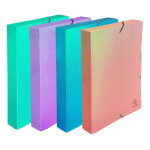 Exacompta boite de classement � �lastiques dos 40mm pp candy tidy - couleurs assorties