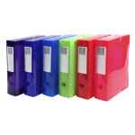 Exacompta boite de classement en polyproppyl�ne dos 80mm iderama pp - a4 - couleurs assorties