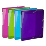 Exacompta boite de classement en polypropylène dos 40mm iderama pp - a4 - couleurs assorties Exacompta boite de classement en polypropylène dos 40mm iderama pp - a4 - couleurs assorties