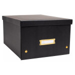 Exacompta bo�te de rangement � plat a4 + neodeco en carton - noir