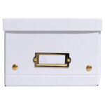 Exacompta bo�te de rangement � plat carton 20x26x15cm n�o d�co - blanc