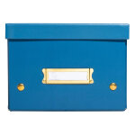 Exacompta bo�te de rangement � plat carton 20x26x15cm n�o d�co - bleu de france