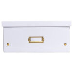 Exacompta bo�te de rangement � plat carton 33x50x16cm n�o d�co - blanc