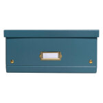 Exacompta bo�te de rangement � plat carton 33x50x16cm n�o d�co - bleu canard