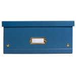 Exacompta bo�te de rangement � plat carton 33x50x16cm n�o d�co - bleu de france