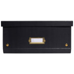 Exacompta bo�te de rangement � plat carton 33x50x16cm n�o d�co - noir