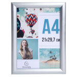 Exacompta cadre photo mural a4 cristal - aluminium