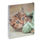 Exacompta cahier de textes animaux chaton 17 x 22 cm - visuels assortis