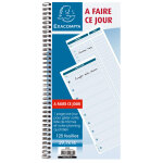 Exacompta carnet message a faire ce jour spiral - 125 feuilles 297 x 140 mm