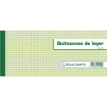 Exacompta carnet  souche quittances de loyer 50 feuillets - format horizontal de la quittance : 10, ...