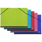 Exacompta carton  dessins avec lastiques iderama - a3 - couleurs assorties