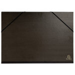 Exacompta carton  dessin kraft noir vernis avec lastiques 32x45 cm - pour format a3 - noir