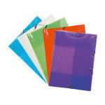 Exacompta chemise 3 rabats crystal colours - assortis