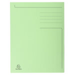 Exacompta chemise 3 rabats sans lastique forever en carte 280g - vert