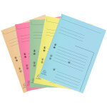 Exacompta chemises dossier 2 rabats pr�imprim�e 200 feuilles a4 en carte - couleurs assorties - lot de ...
