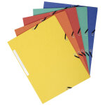 Exacompta chemise � �lastiques 3 rabats carte marbr�e recycl�e 355g / m2 - a4 - couleurs assorties