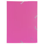 Exacompta chemise  lastique 3 rabats polypropylne 4 / 10e opaque eco - a4 - fuchsia