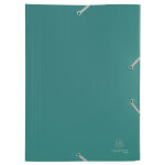 Exacompta chemise � �lastique 3 rabats polypropyl�ne 4 / 10e opaque eco - a4 - vert